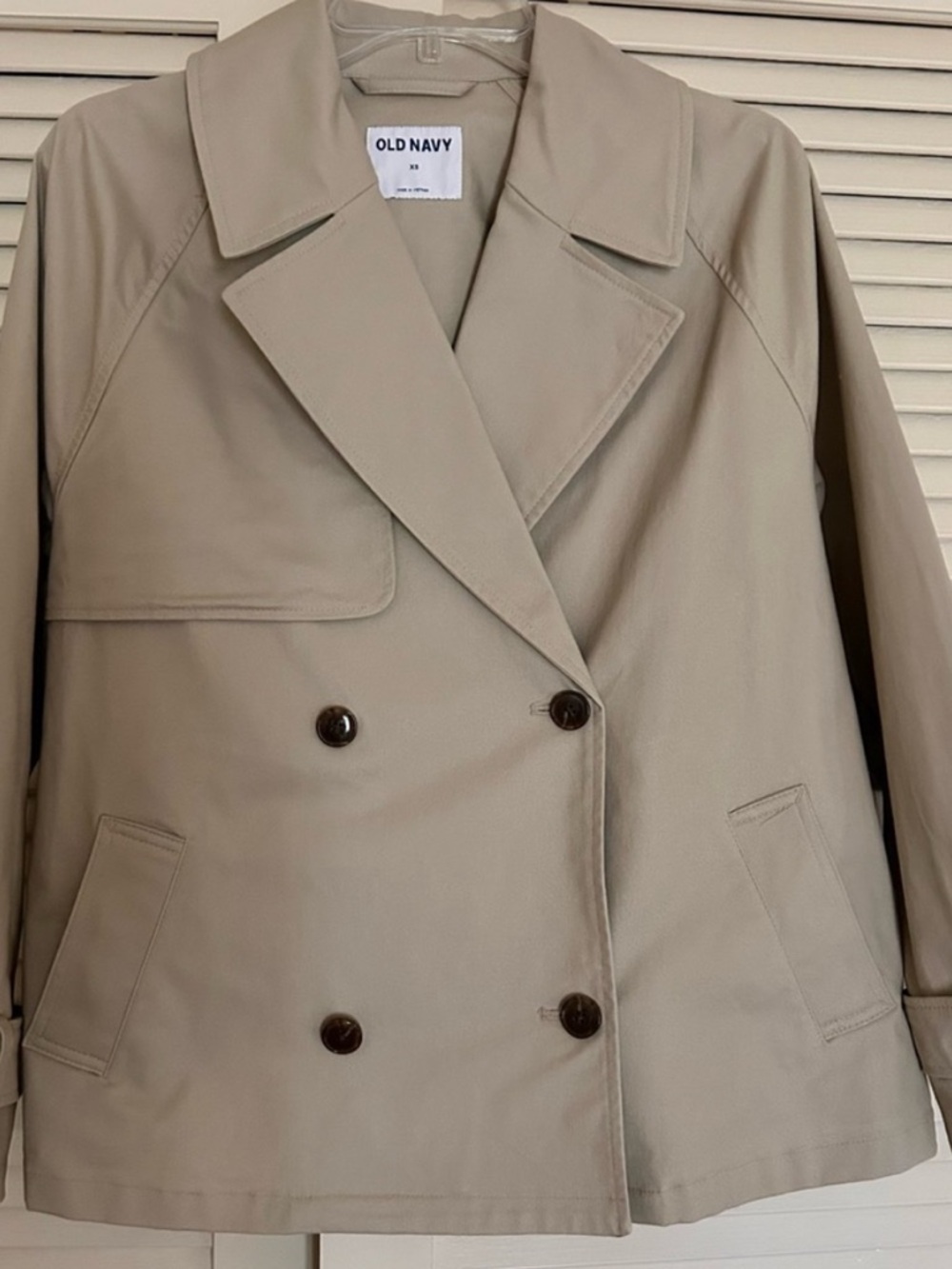 Old Navy Short Double Breasted Trench Coat